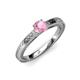 3 - Aine 6.50 mm Round Pink Tourmaline Solitaire Engagement Ring 