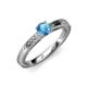 3 - Aine 6.50 mm Round Blue Topaz Solitaire Engagement Ring 
