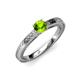 3 - Aine 6.50 mm Round Peridot Solitaire Engagement Ring 
