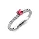 4 - Juan Rhodolite Garnet and Diamond Engagement Ring 