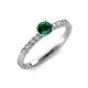 4 - Juan Emerald and Diamond Engagement Ring 