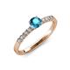 4 - Juan London Blue Topaz and Diamond Engagement Ring 