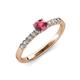 4 - Juan Rhodolite Garnet and Diamond Engagement Ring 