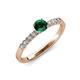 4 - Juan Emerald and Diamond Engagement Ring 