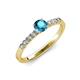 4 - Juan London Blue Topaz and Diamond Engagement Ring 