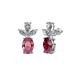1 - Vania Rhodolite Garnet and Diamond Dangle Stud Earrings 