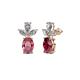 1 - Vania Rhodolite Garnet and Diamond Dangle Stud Earrings 