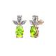 1 - Vania Peridot and Diamond Dangle Stud Earrings 