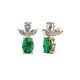 1 - Vania Emerald and Diamond Dangle Stud Earrings 