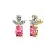 1 - Vania Pink Tourmaline and Diamond Dangle Stud Earrings 
