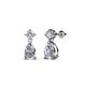 1 - Arina Diamond Dangling Stud Earrings 
