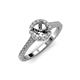 2 - Milah Semi Mount Halo Engagement Ring 