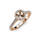 2 - Milah Semi Mount Halo Engagement Ring 