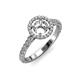 3 - Bella 4 Prong Semi Mount Halo Engagement Ring 