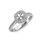 3 - Hain Semi Mount Halo Engagement Ring 