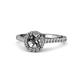 1 - Milah Semi Mount Halo Engagement Ring 