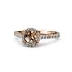 1 - Milah Semi Mount Halo Engagement Ring 
