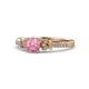 1 - Freya Pink Tourmaline and Diamond Butterfly Engagement Ring 