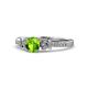 1 - Freya Peridot and Diamond Butterfly Engagement Ring 
