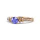 1 - Freya Tanzanite and Diamond Butterfly Engagement Ring 