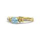 1 - Freya Aquamarine and Diamond Butterfly Engagement Ring 