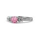1 - Freya Pink Tourmaline and Diamond Butterfly Engagement Ring 