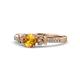 1 - Freya Citrine and Diamond Butterfly Engagement Ring 