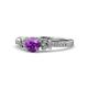1 - Freya Amethyst and Diamond Butterfly Engagement Ring 