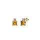 1 - Sera Citrine and Diamond Two Stone Stud Earrings 