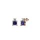 1 - Sera Iolite and Diamond Two Stone Stud Earrings 
