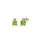 1 - Sera Peridot and Diamond Two Stone Stud Earrings 