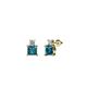 1 - Sera London Blue Topaz and Diamond Two Stone Stud Earrings 