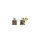 1 - Sera Smoky Quartz and Diamond Two Stone Stud Earrings 