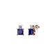 1 - Sera Blue Sapphire and Diamond Two Stone Stud Earrings 