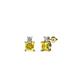 1 - Sera Yellow Sapphire and Diamond Two Stone Stud Earrings 