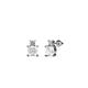 1 - Sera White Sapphire and Diamond Two Stone Stud Earrings 