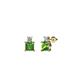 1 - Sera Green Garnet and Diamond Two Stone Stud Earrings 