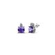 1 - Viera Iolite and Diamond Two Stone Stud Earrings 