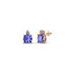 1 - Viera Tanzanite and Diamond Two Stone Stud Earrings 
