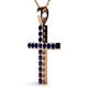 2 - Aja Blue Sapphire Cross Pendant 