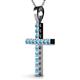 2 - Aja Blue Topaz Cross Pendant 