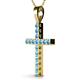 2 - Aja Blue Topaz Cross Pendant 