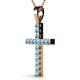 2 - Aja Blue Topaz Cross Pendant 