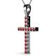 2 - Aja Red Garnet Cross Pendant 