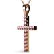 2 - Aja Rhodolite Garnet Cross Pendant 
