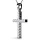 2 - Aja White Sapphire Cross Pendant 