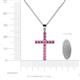 4 - Aja Pink Sapphire Cross Pendant 