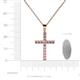4 - Aja Pink Tourmaline Cross Pendant 