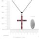 4 - Aja Red Garnet Cross Pendant 