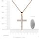 4 - Aja White Sapphire Cross Pendant 